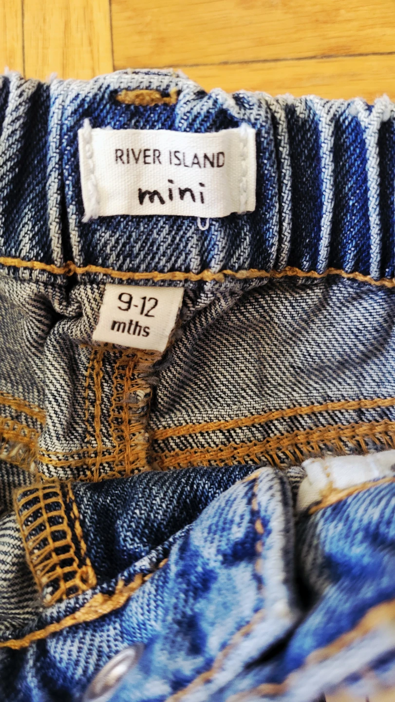 River Island Mini Mom High Rise Jeans - Blue - 9-12 Months - photo 3