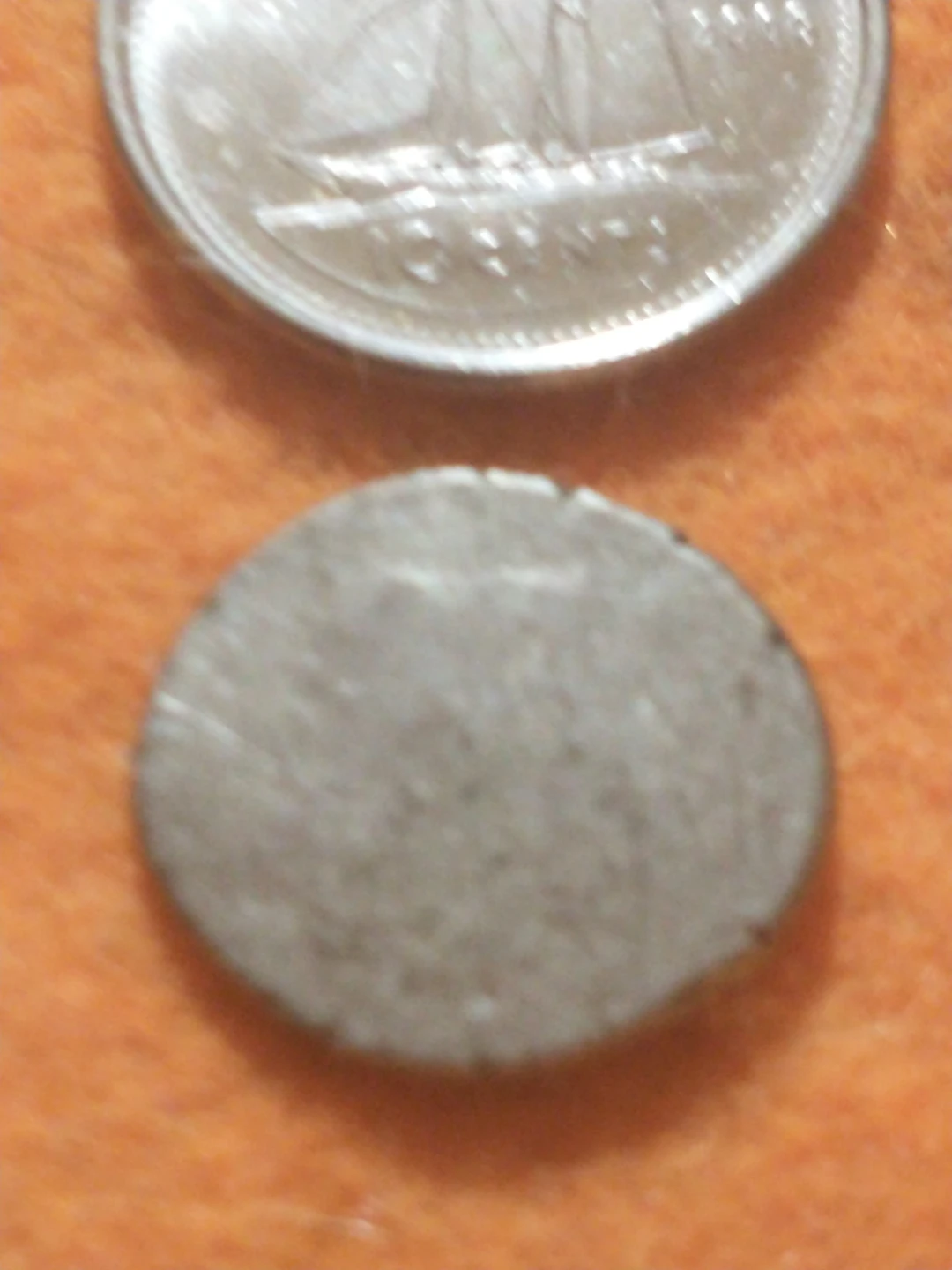 1847-1860 Cambodia unifaced Hamsa bird silver 2 pe coin - photo 3