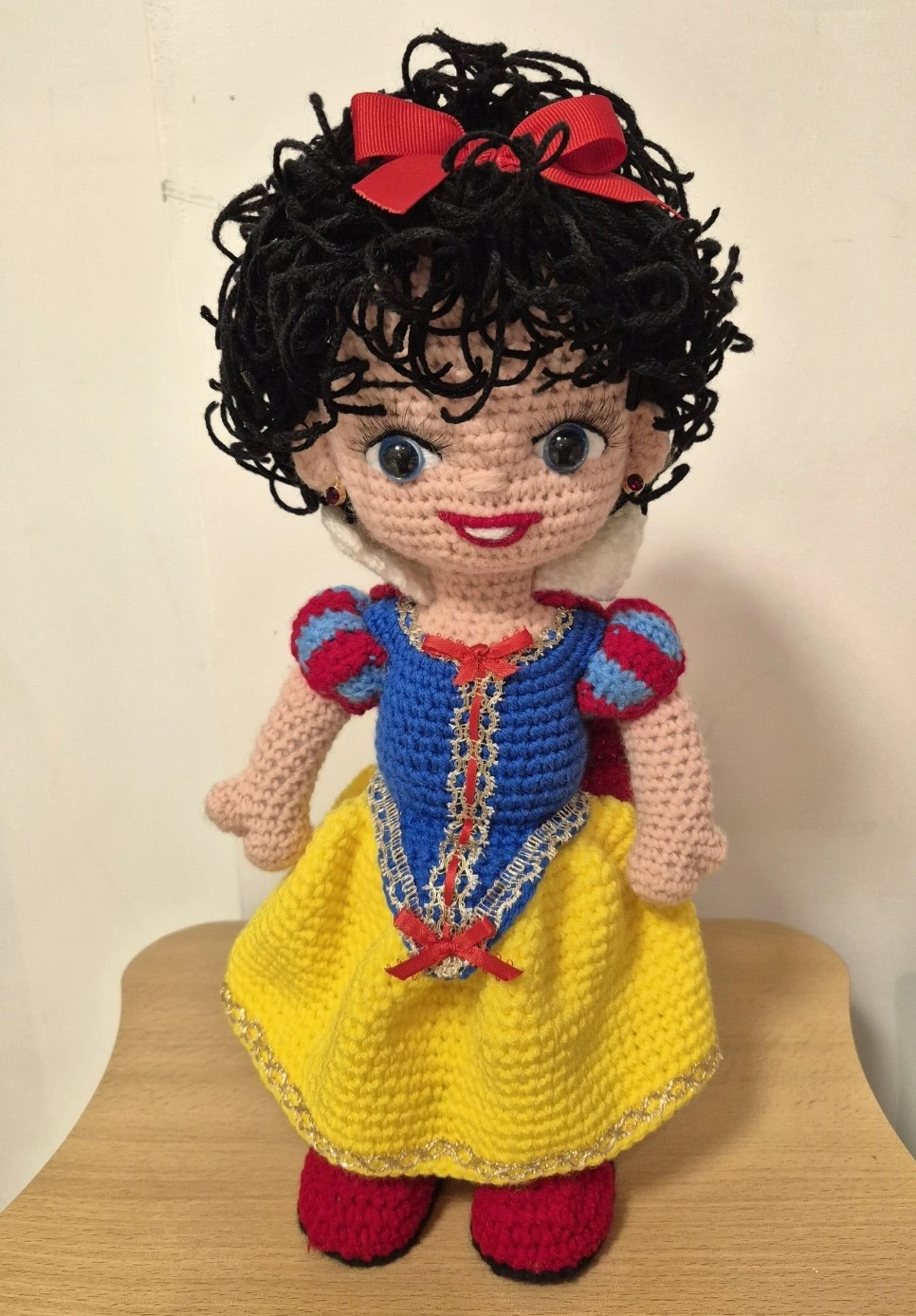 Handmade Crocheted Snow White Doll