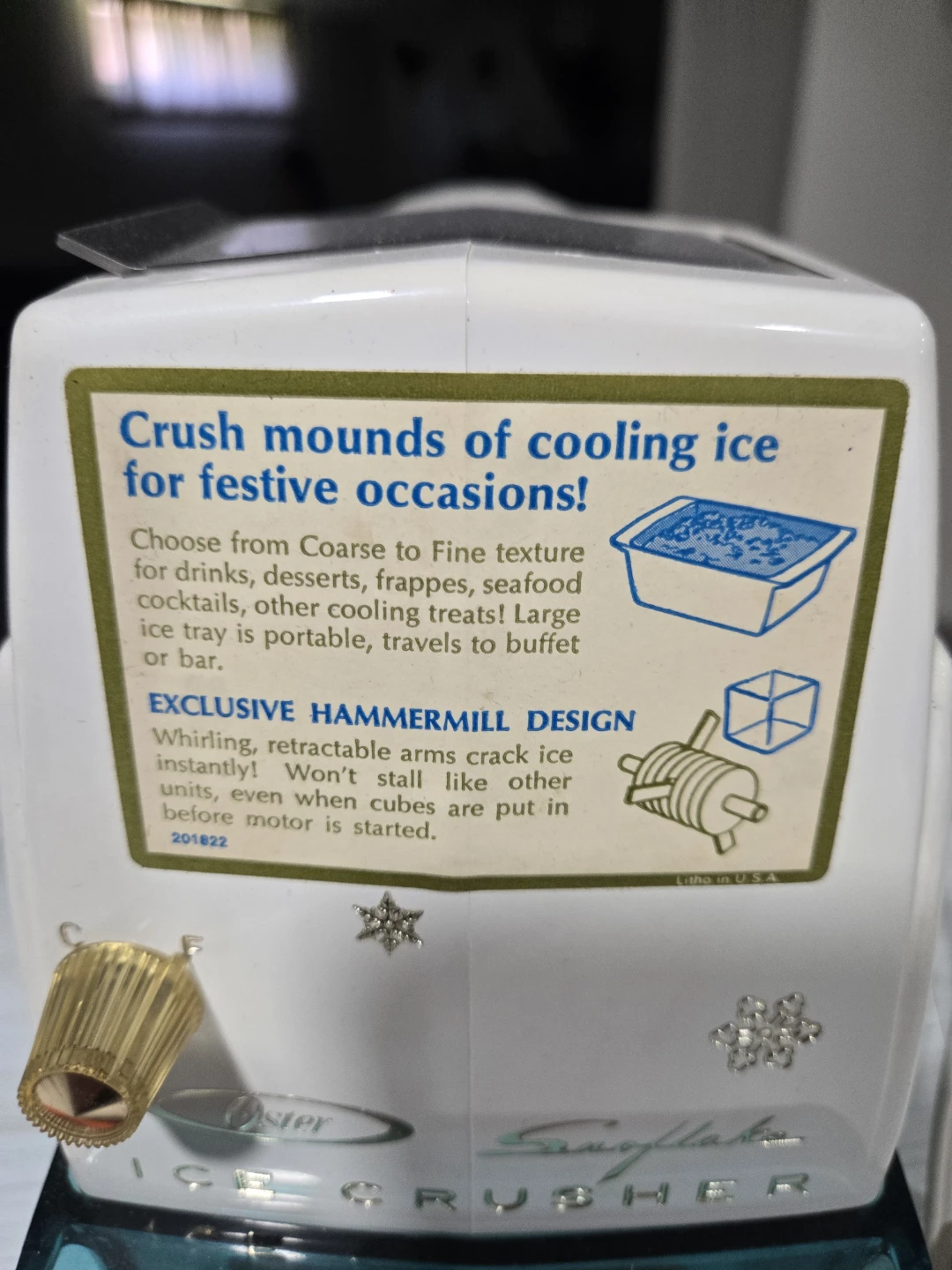 Vintage Oster Snowflake Ice Crusher - photo 2
