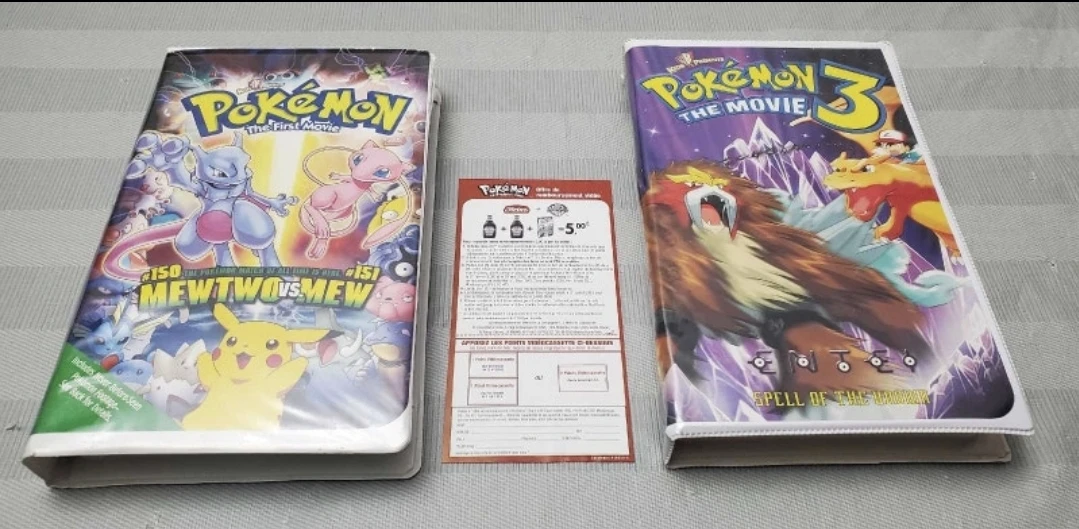 2 pokemon vhs movies with Heinz ketchup redemption