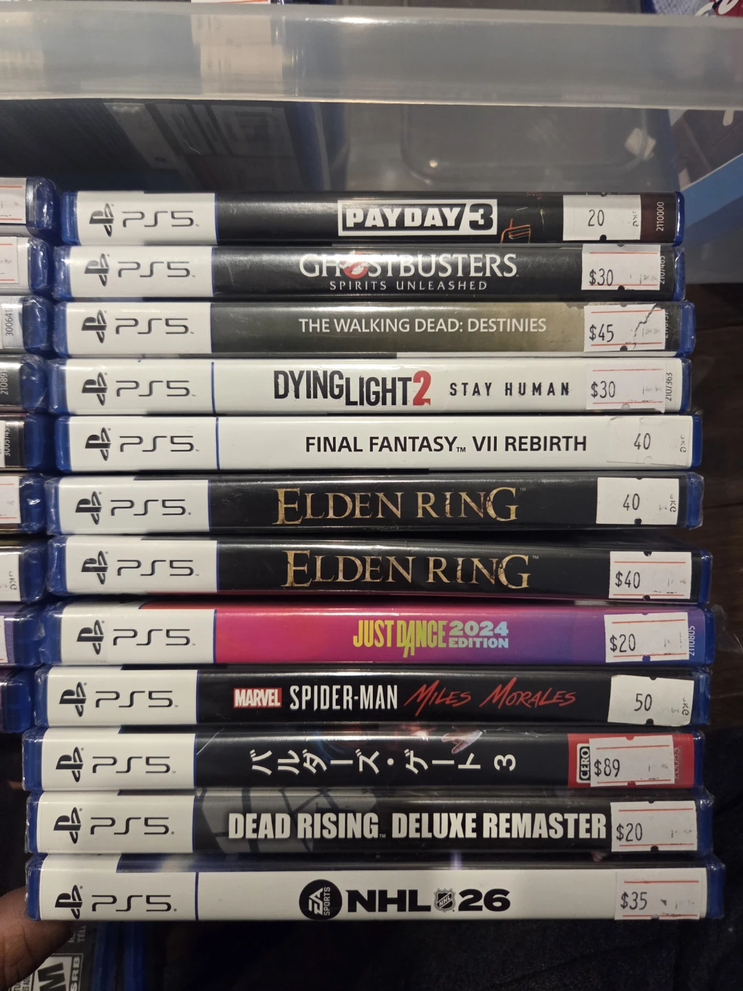 PS5 Games - Various Titles prices in image