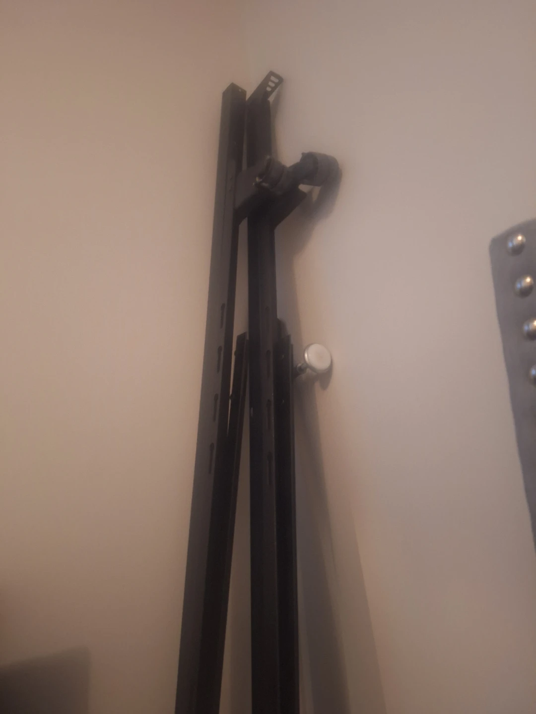 Black metal bed frame