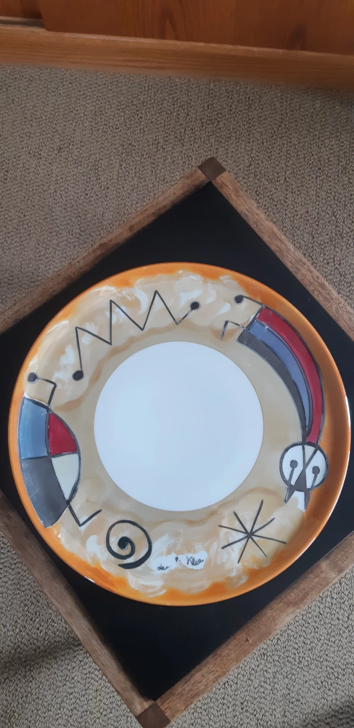 Large Handpainted Decorative Plate