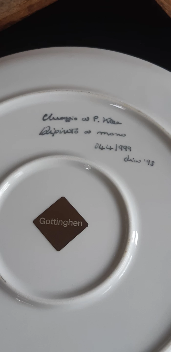 Large Handpainted Decorative Plate - photo 2