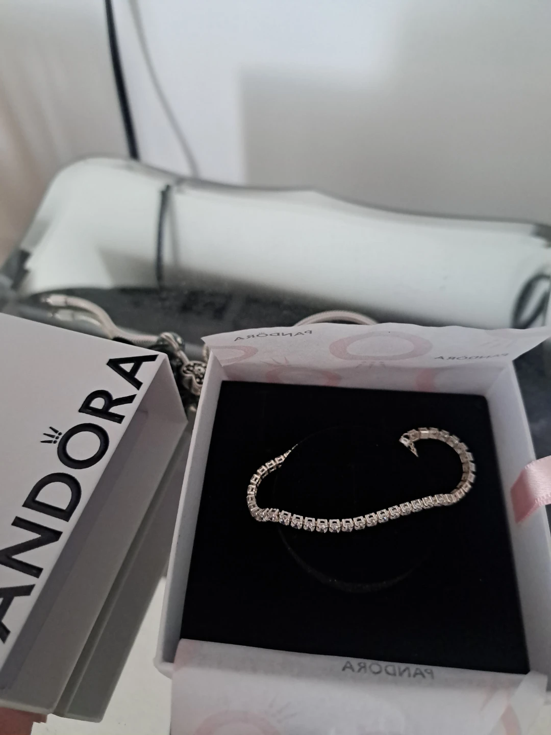 Pandora Sterling Silver Tennis Bracelet - photo 2
