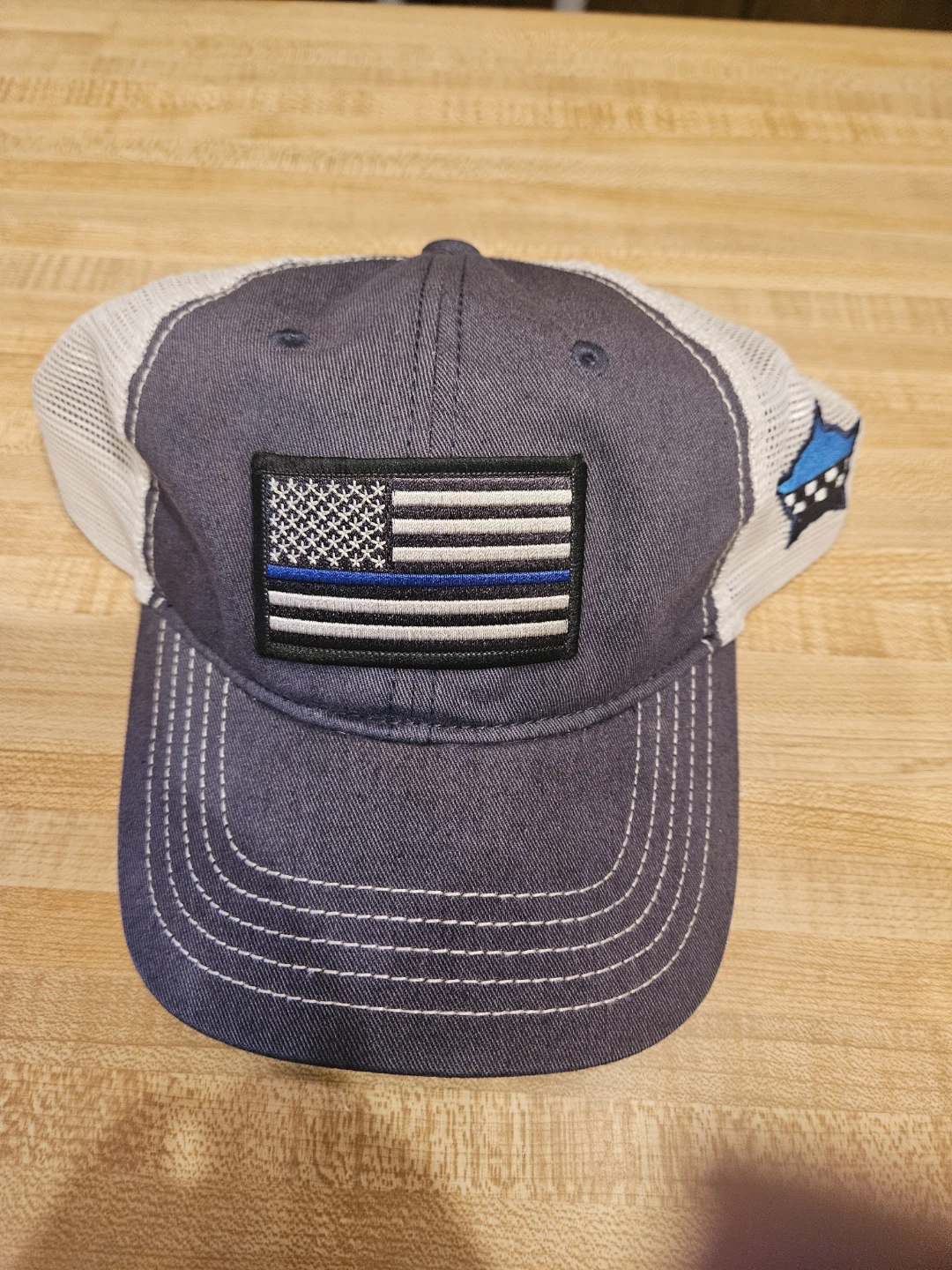 District Trucker Hat - Blue Line Flag
