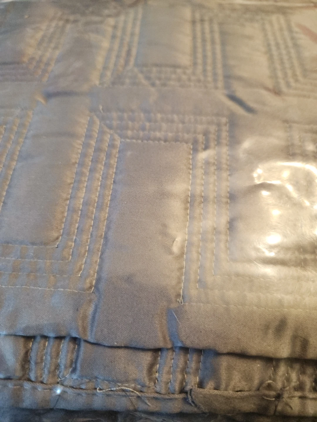 Grey twin thin blanket & 2 pillow covers