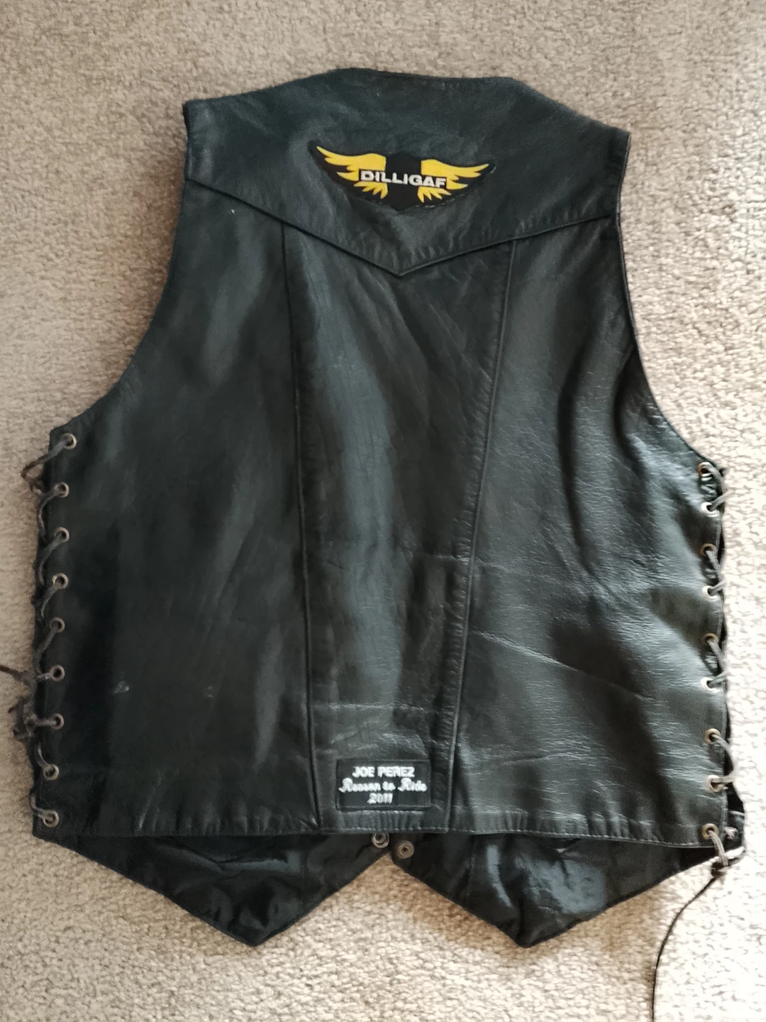 Boutique of Leather Black Motorcycle Vest - photo 2