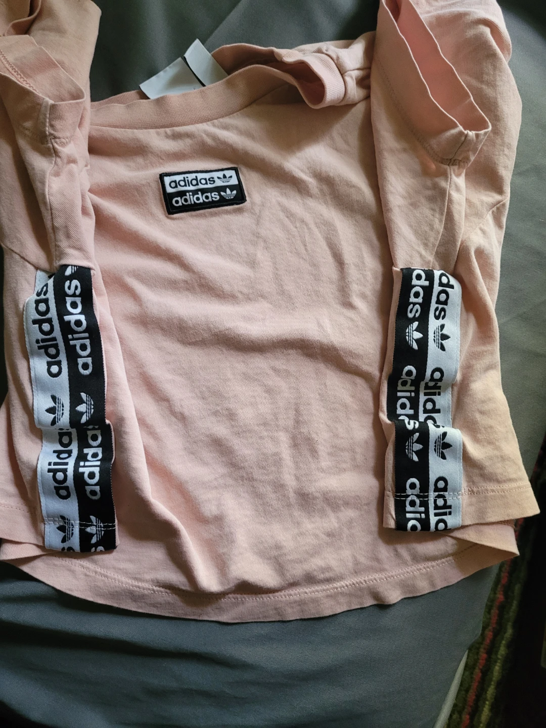 Adidas Pink Cropped T-Shirt Size M - photo 2