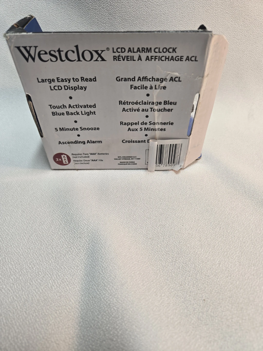 Westclox LCD Alarm Clock with Blue Backlight - photo 2