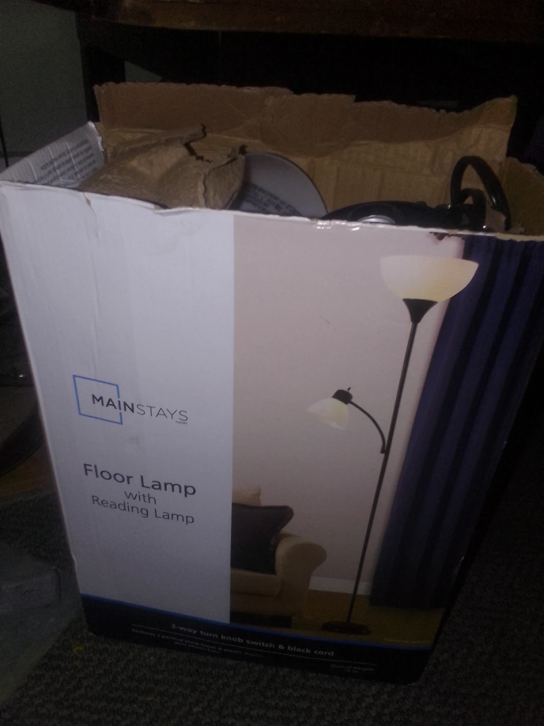 Mainstays Floor Lamp with Reading Lamp - photo 2