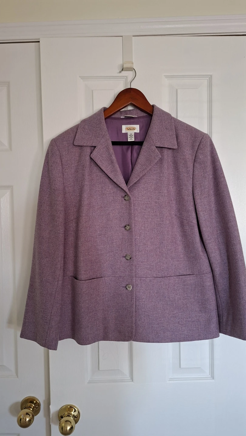 Talbots Women's Purple Wool Blend Blazer