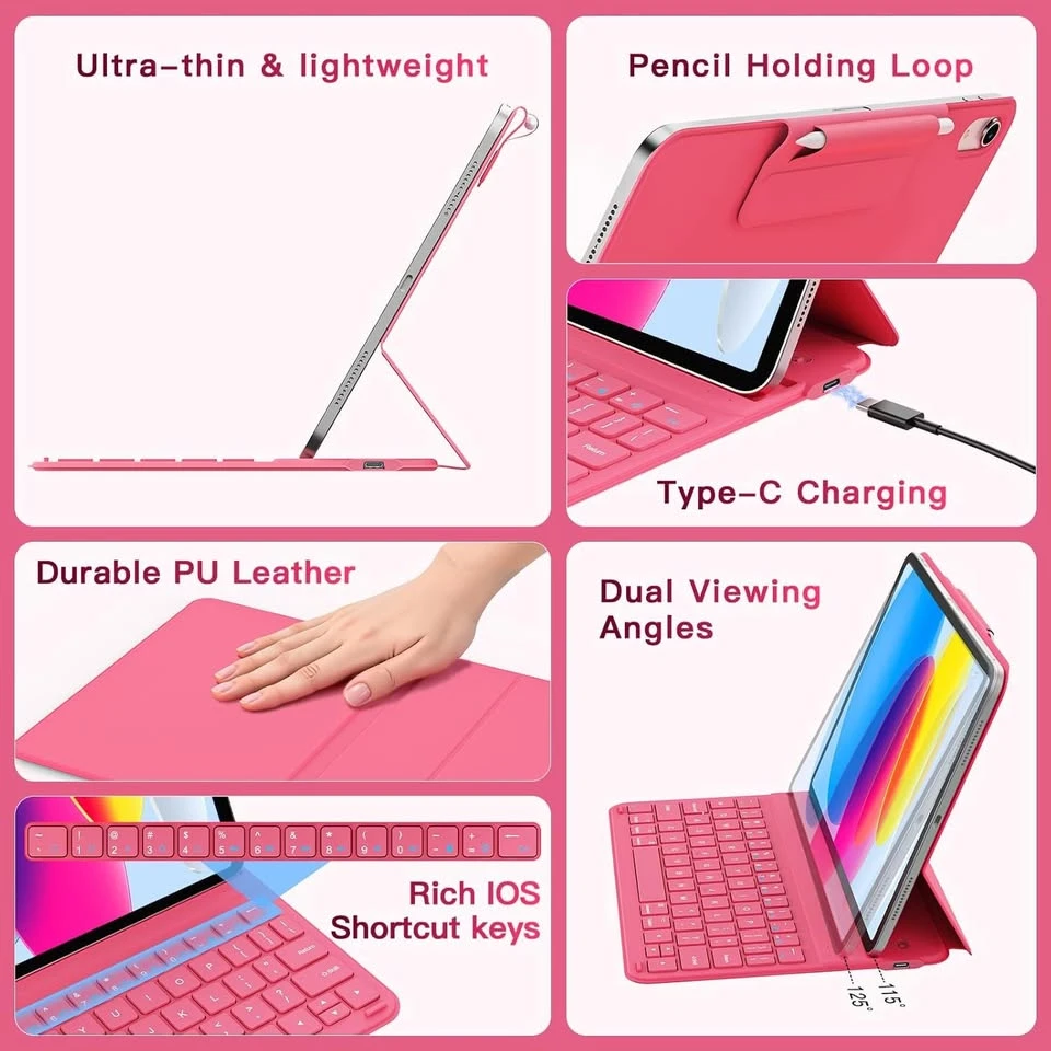 Pink iPad Air 11" Keyboard Case - photo 4