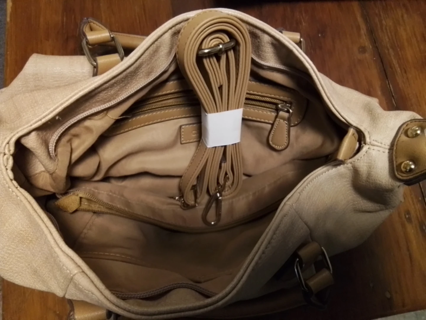 Chico's Beige Leather Handbag