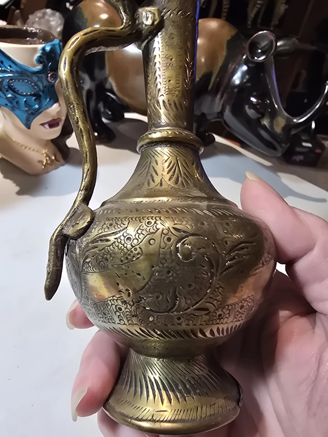 Antique Brass Pitcher - photo 3
