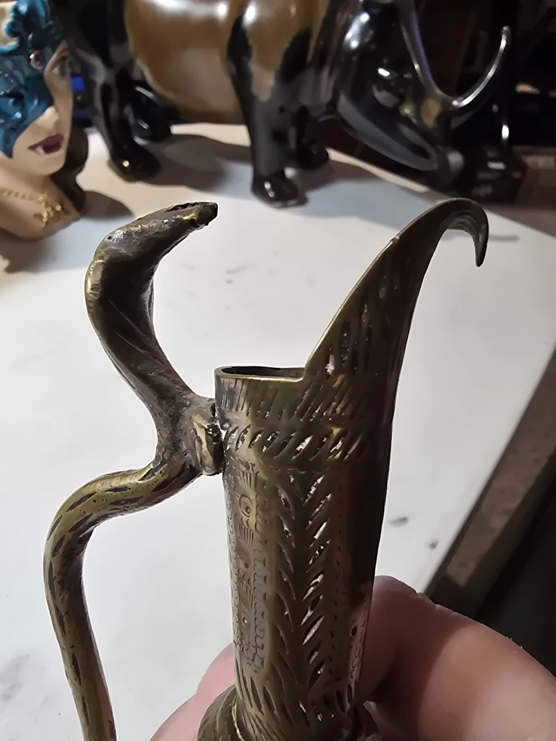 Antique Brass Pitcher - photo 4