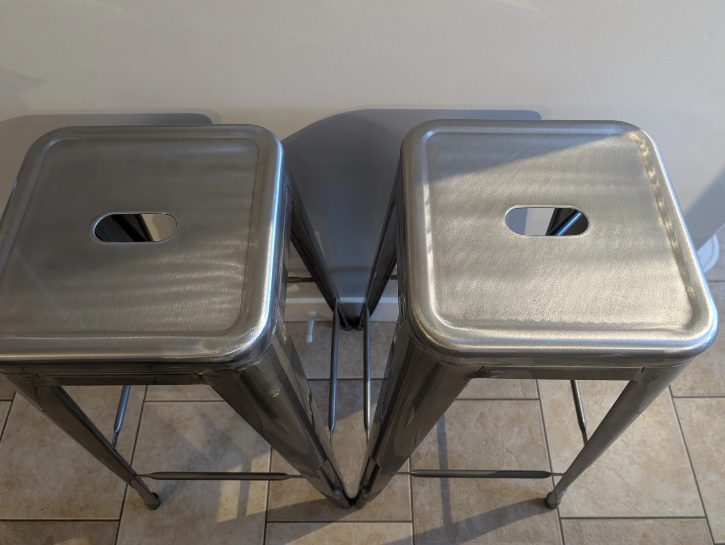 Set of 2 Metal Bar Stools - photo 2