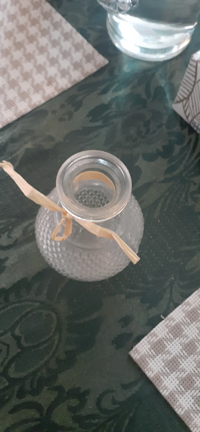 Small Glass Jar with Raffia Tie