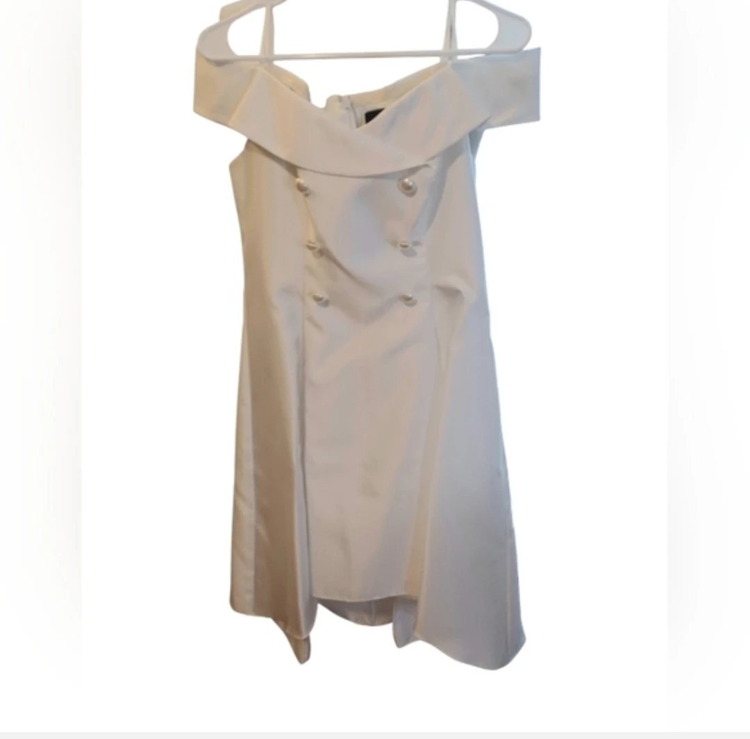 Adrianna Papell Pearl Mikado Party Dress Ivory Size 12 - photo 4