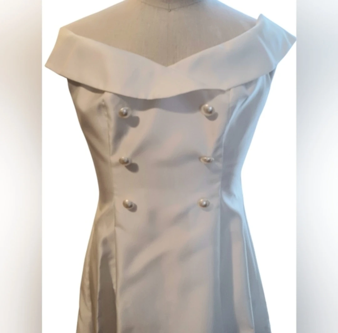 Adrianna Papell Pearl Mikado Party Dress Ivory Size 12 - photo 5