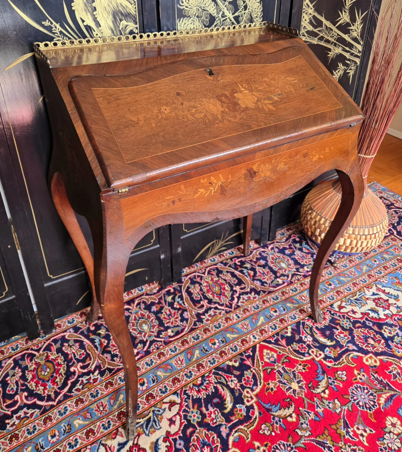 Antique Solid Walnut Secretary Desk With Hidden Storage - photo 3