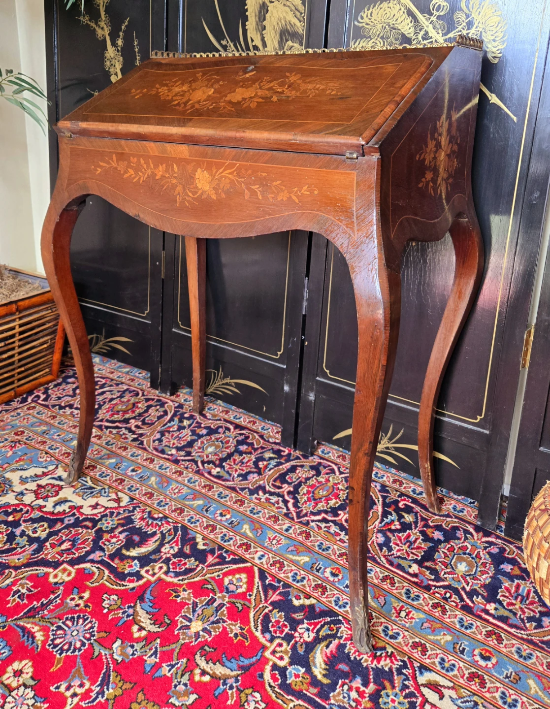 Antique Solid Walnut Secretary Desk With Hidden Storage - photo 4