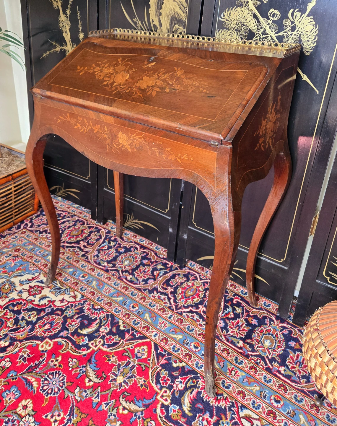 Antique Solid Walnut Secretary Desk With Hidden Storage - photo 5