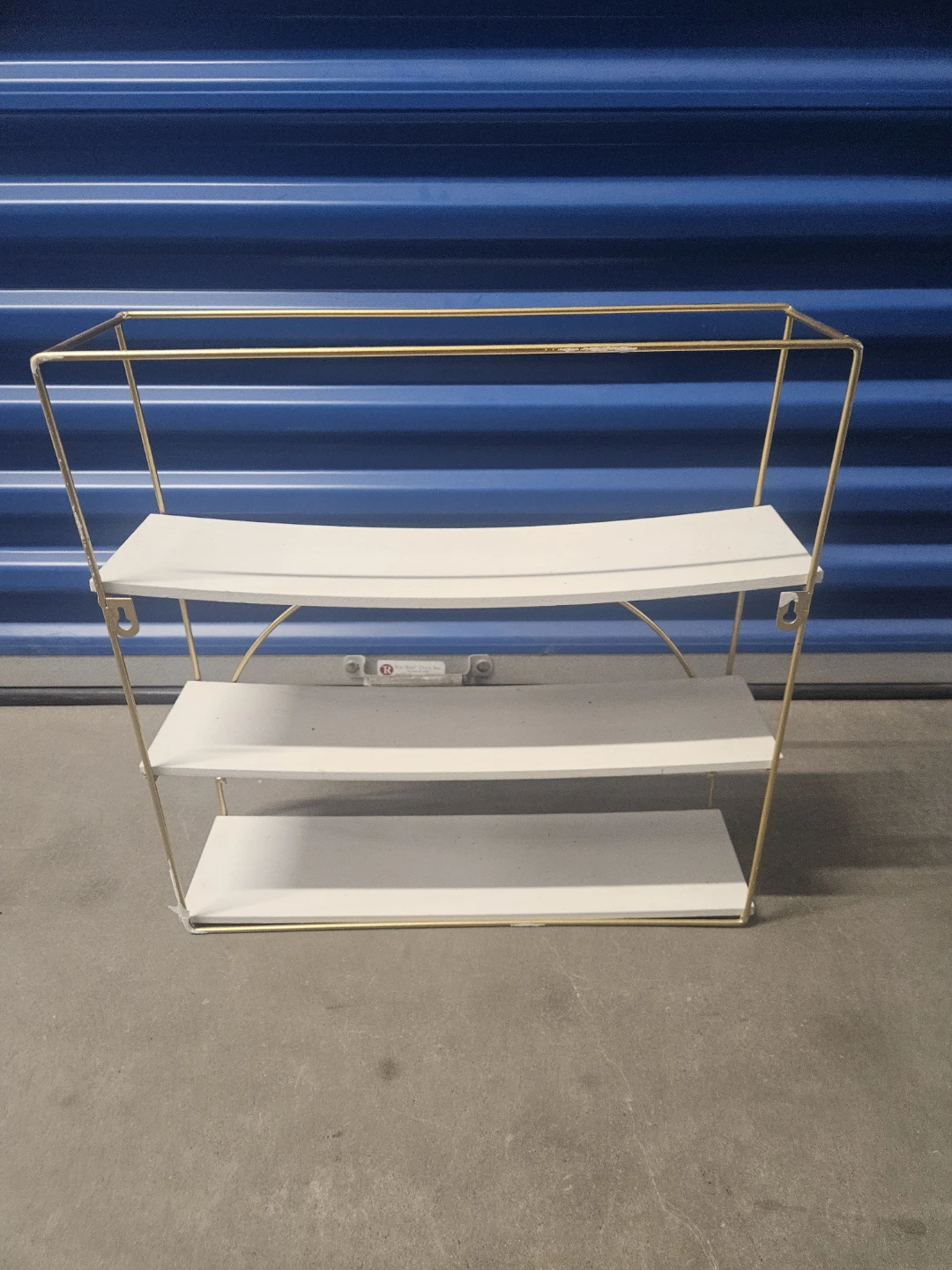 Gold and White 3-Tier Shelf Unit