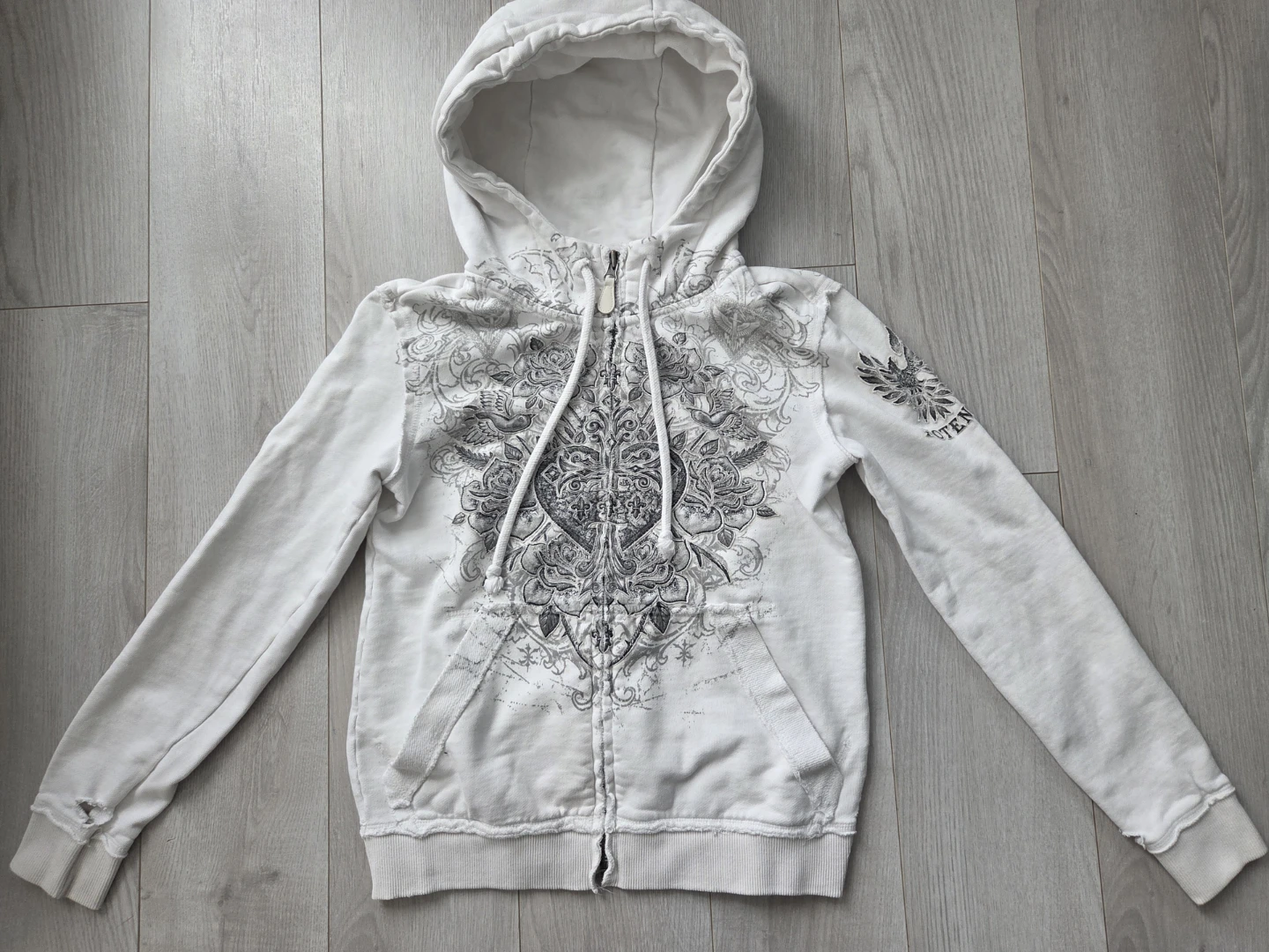 Y2k tattoo grunge hoodiezip