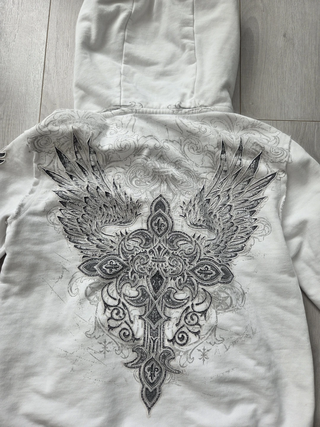 Y2k tattoo grunge hoodiezip - photo 2