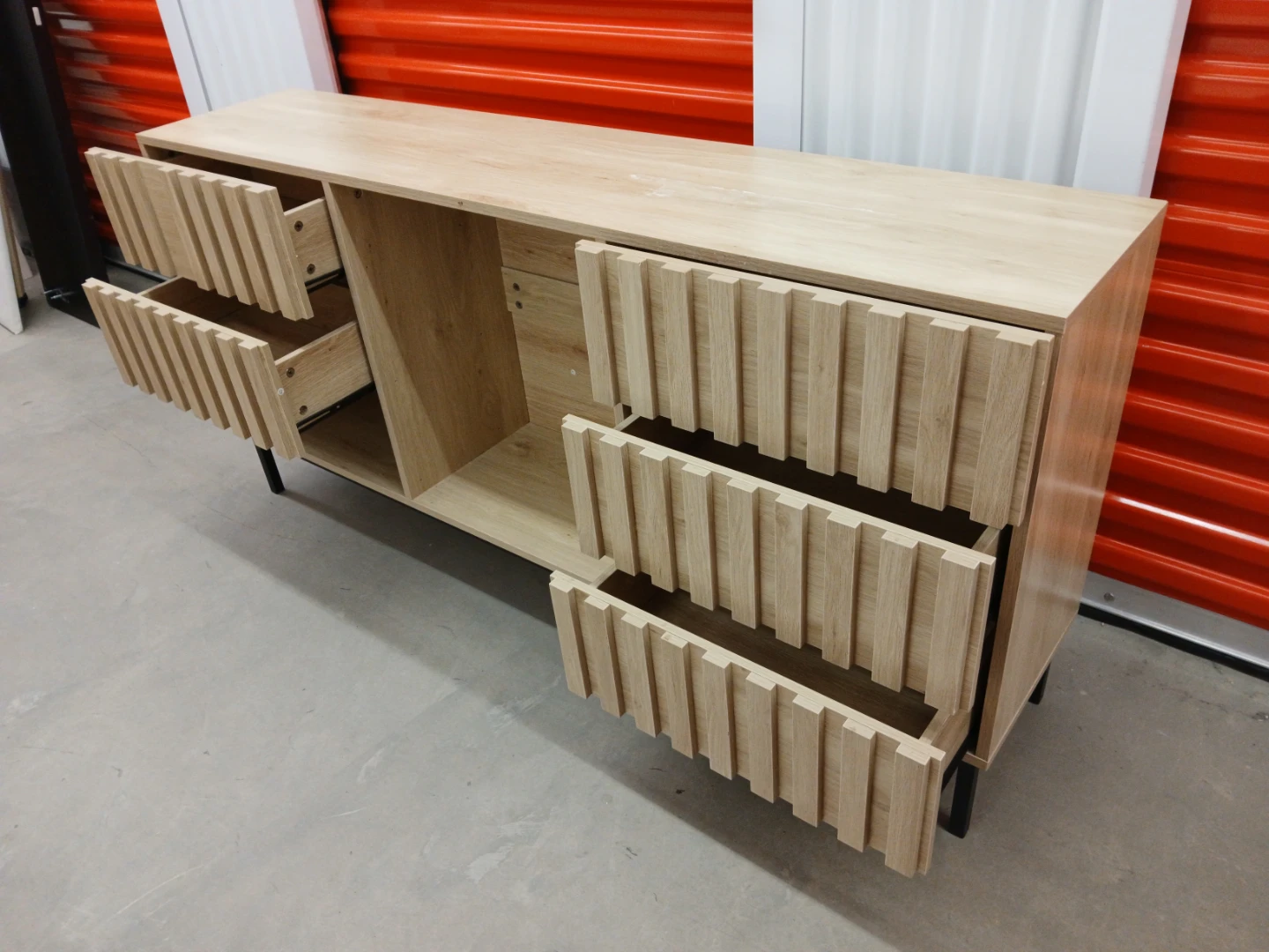 Wooden Dresser with Fluted Drawer Fronts - photo 2