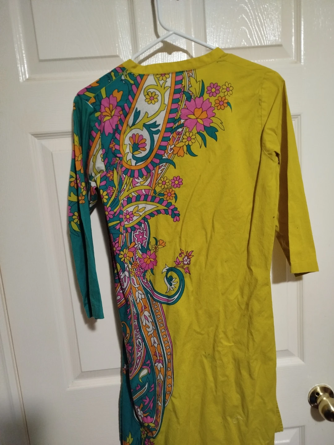Limelight Yellow Floral Print Kurti - Size S
