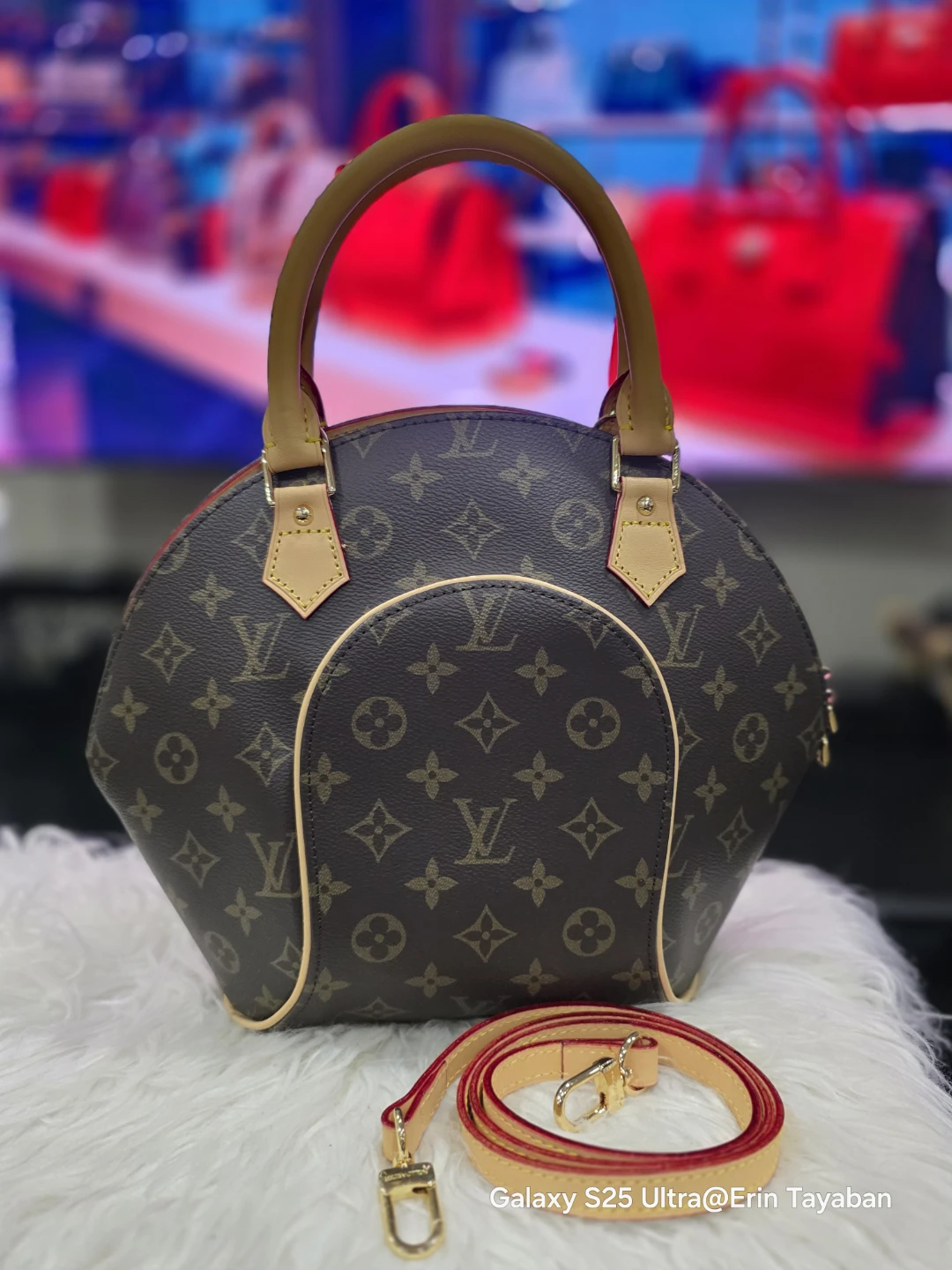 L V Monogram Ellipse Handbag