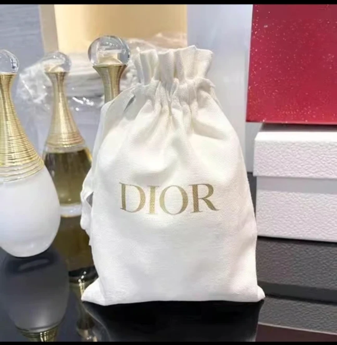 Dior cotton Pouch dustbag perfume holder