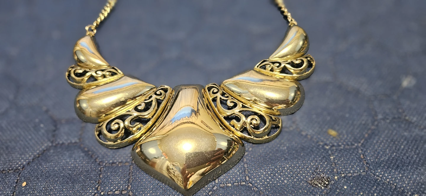 Gold Tone Necklace and Earrings Set - photo 5
