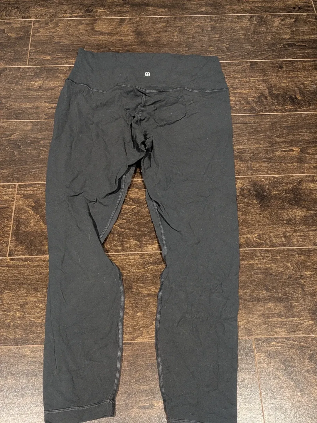 Lululemon Black Crop Leggings Size 10 - photo 2