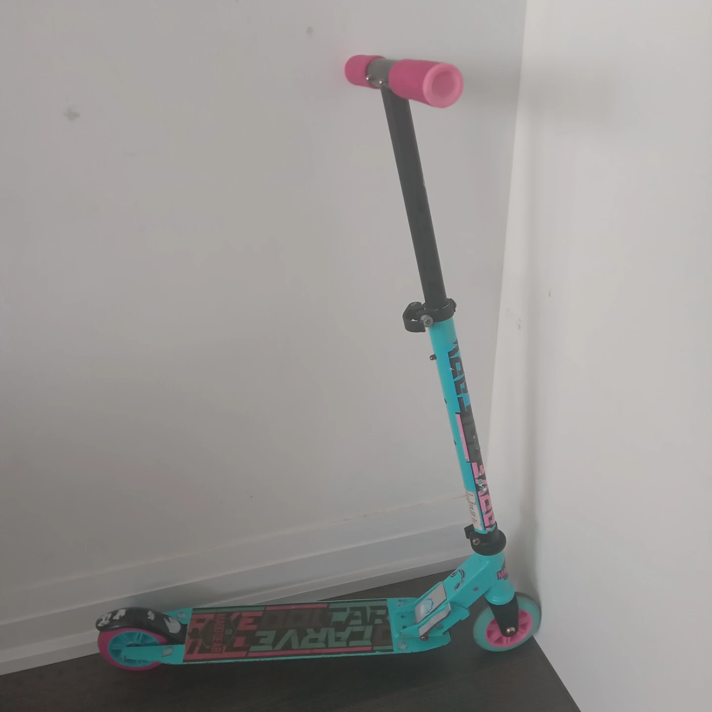 Kids Blue Scooter with Pink Handles
