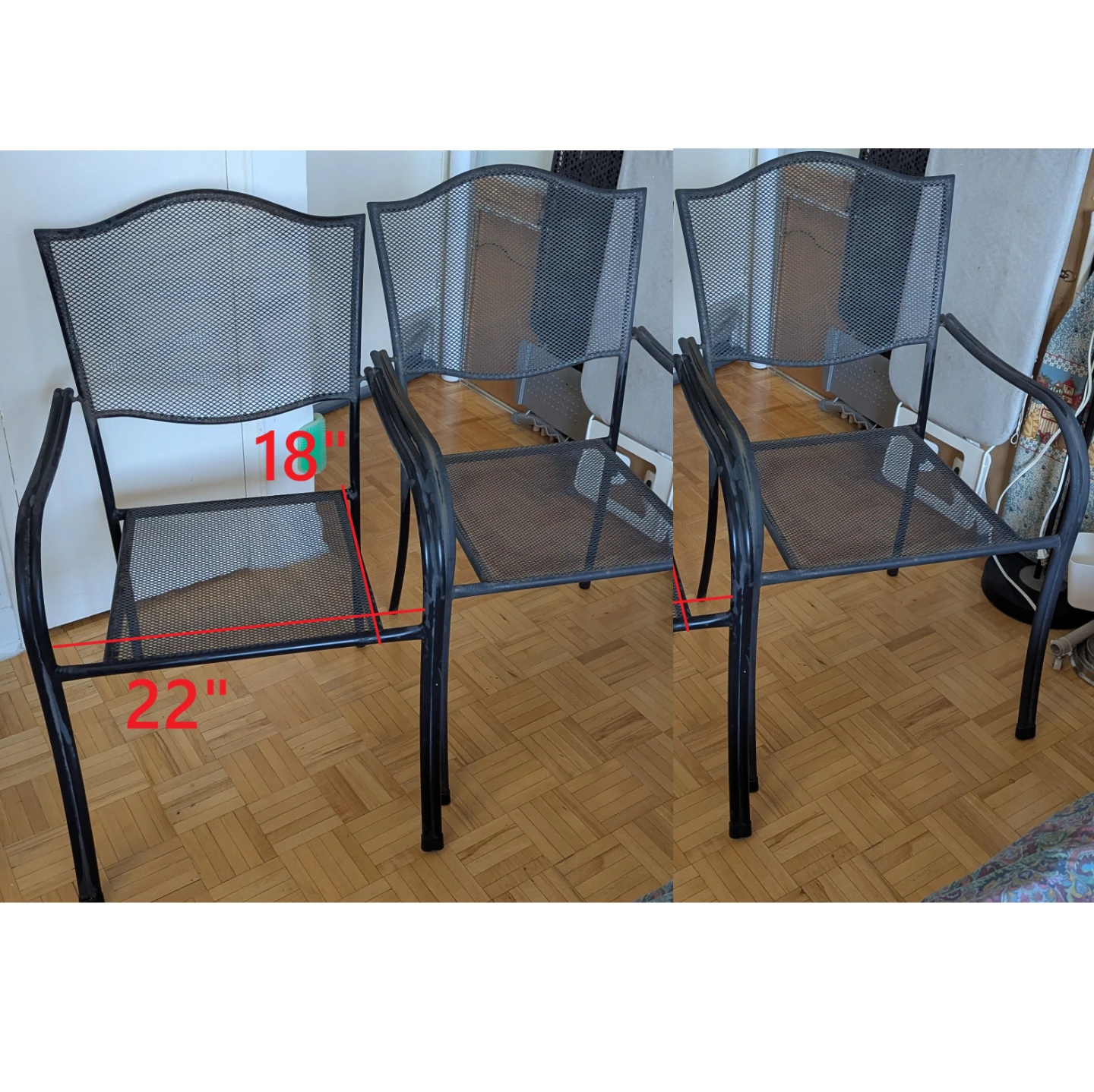 Iron Metal Chair for Garden Patio Balcony light weight!