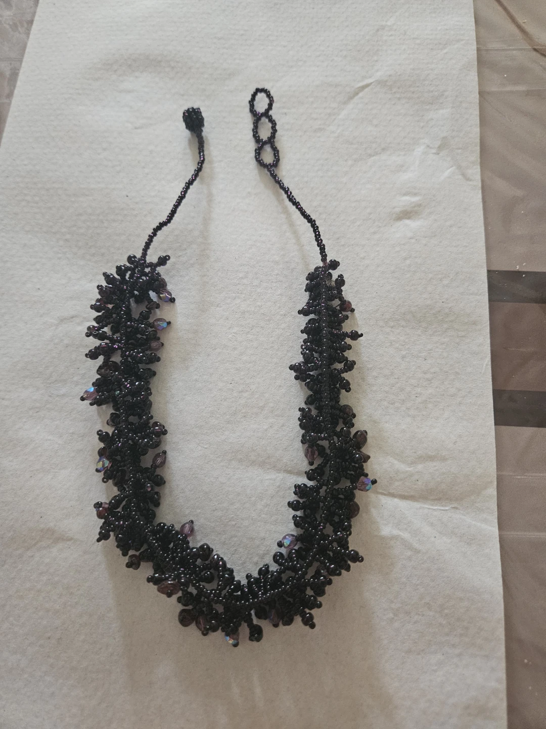 Dark Beaded Statement Necklace
