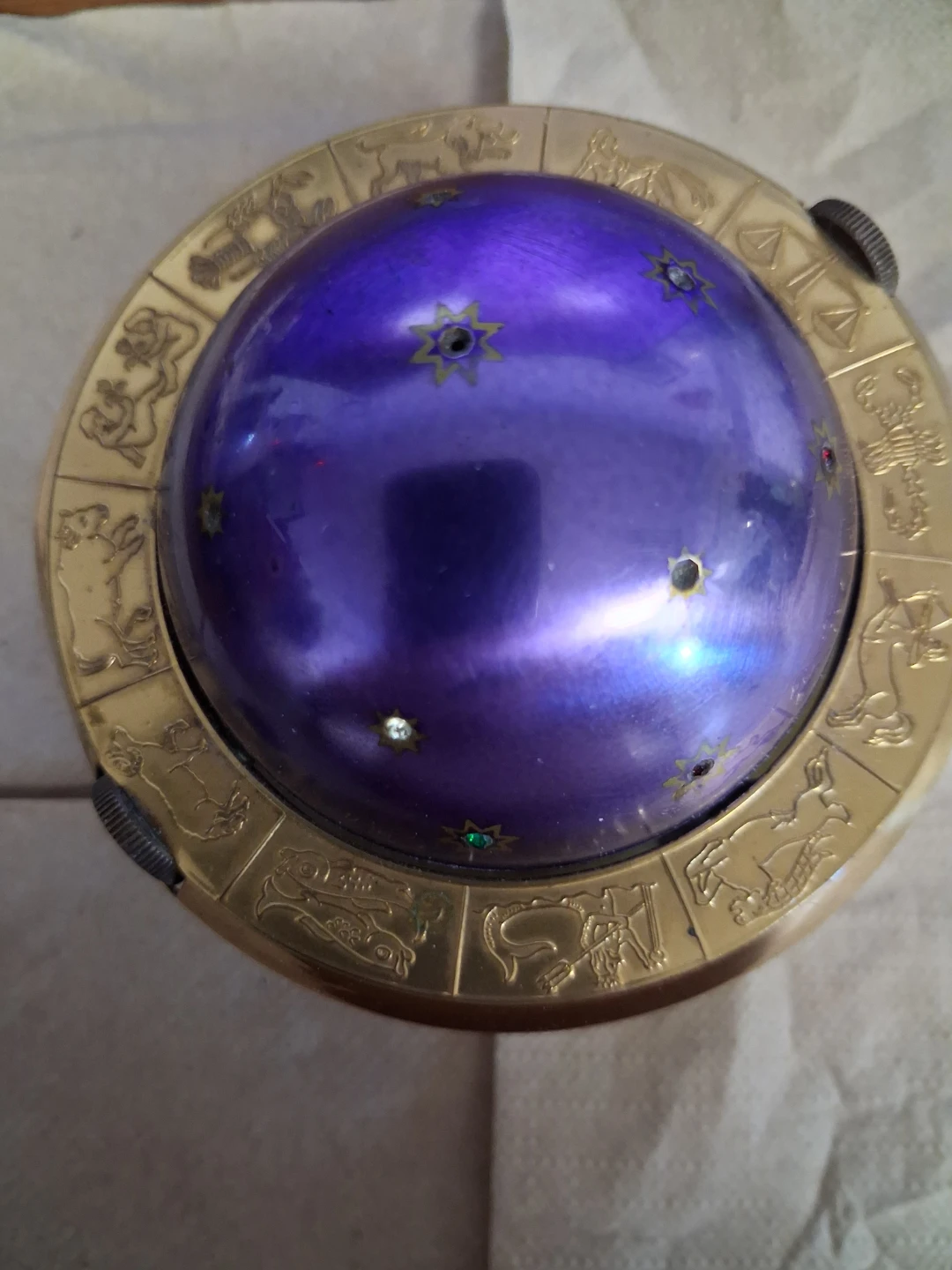Purple Astrological Globe with Zodiac Ring - photo 2