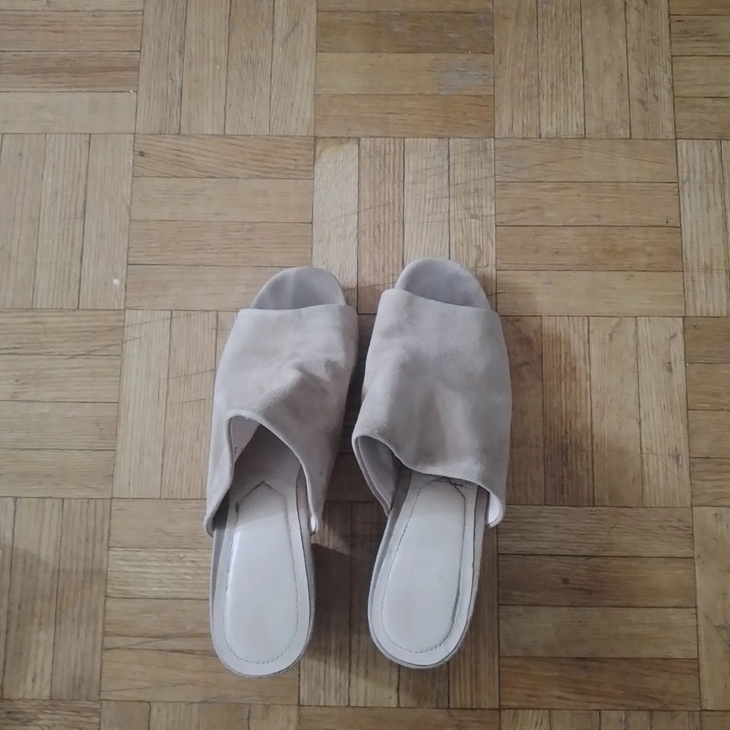 Tan Suede Block Heel Mules - photo 4