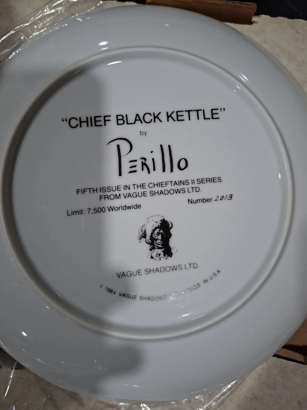 Chief Black Kettle collector plate by Gregory Perillo - photo 2