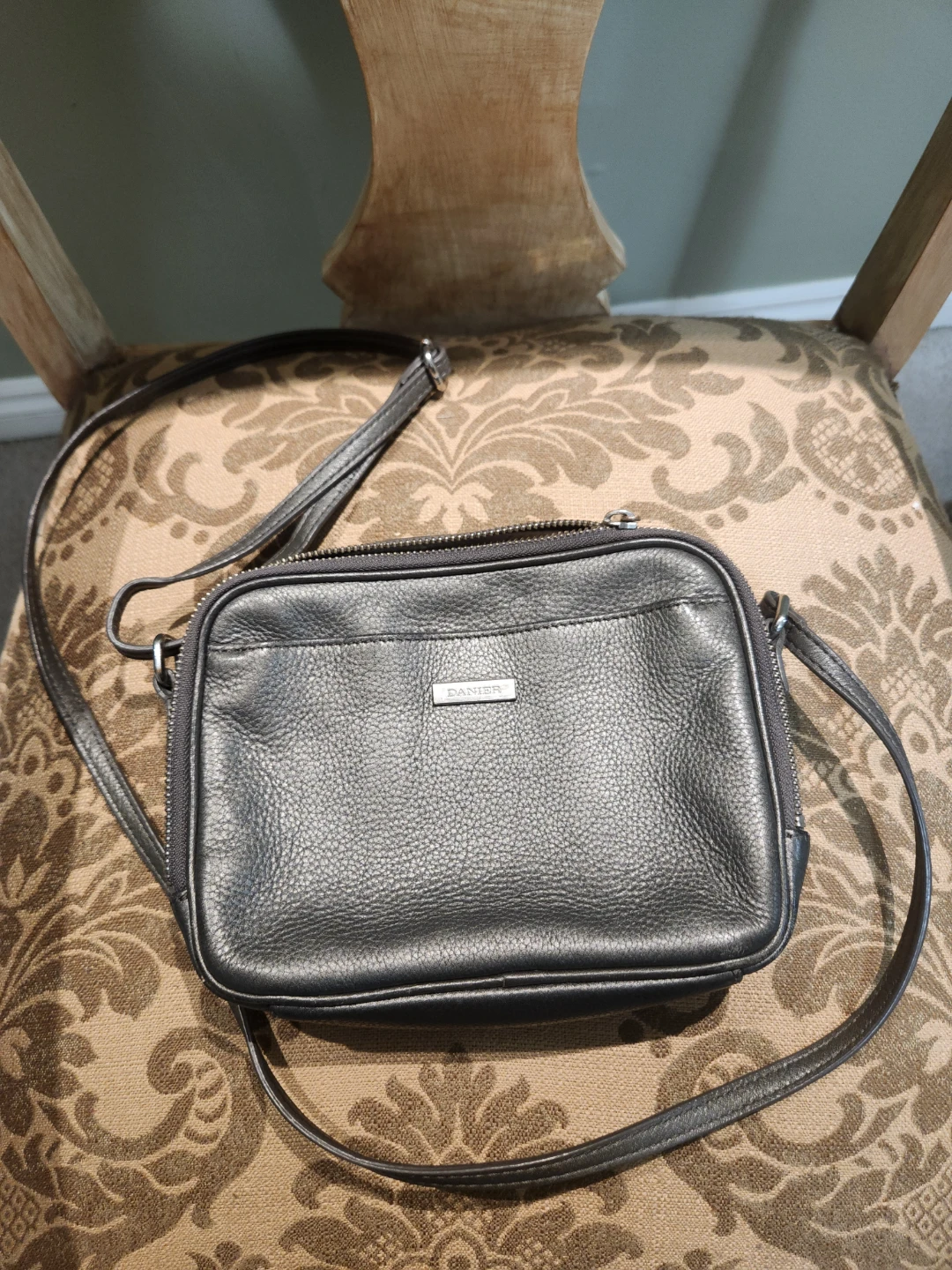 Black Leather Crossbody Bag