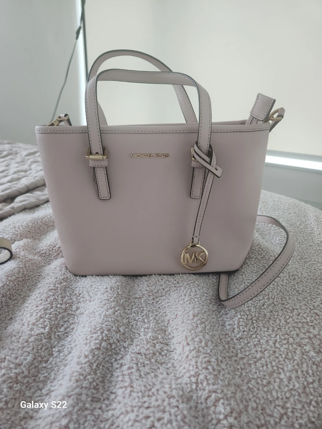 Michael Kors Pink Leather Tote Bag