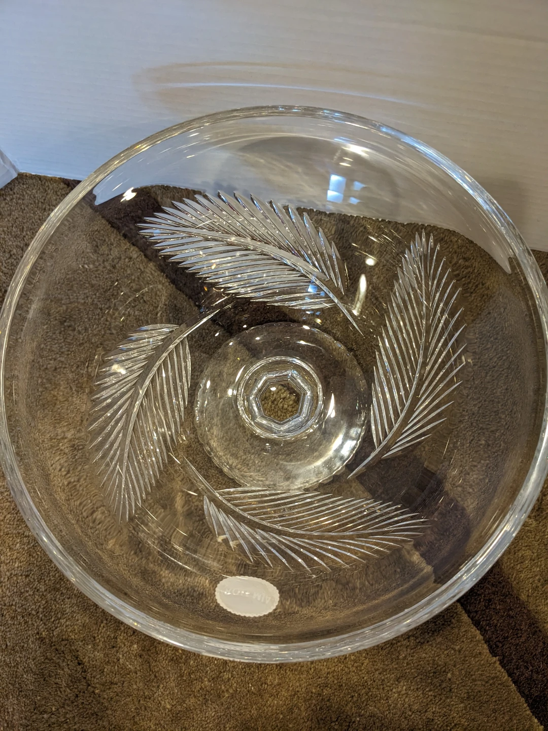 Vintage Bohemia Hand Cut Lead Crystal Footed Bowl - photo 4