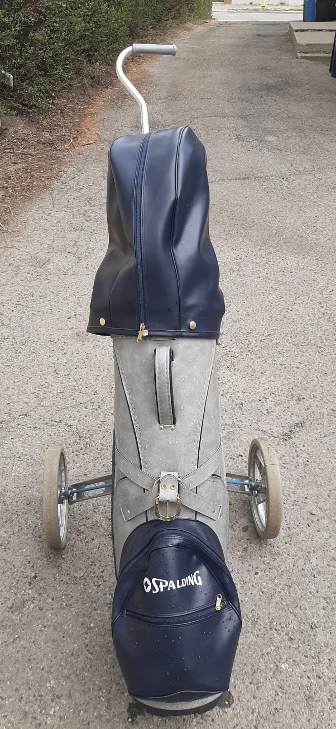 Spalding Golf Bag with Clubs and Cart - photo 3