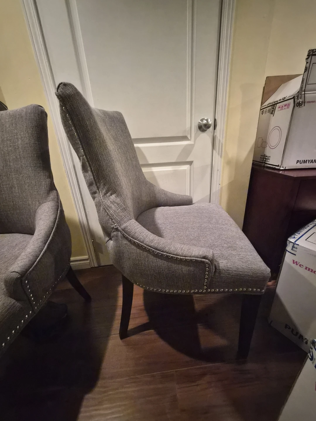 Grey Tufted Accent Chairs (Set of 2) - photo 2