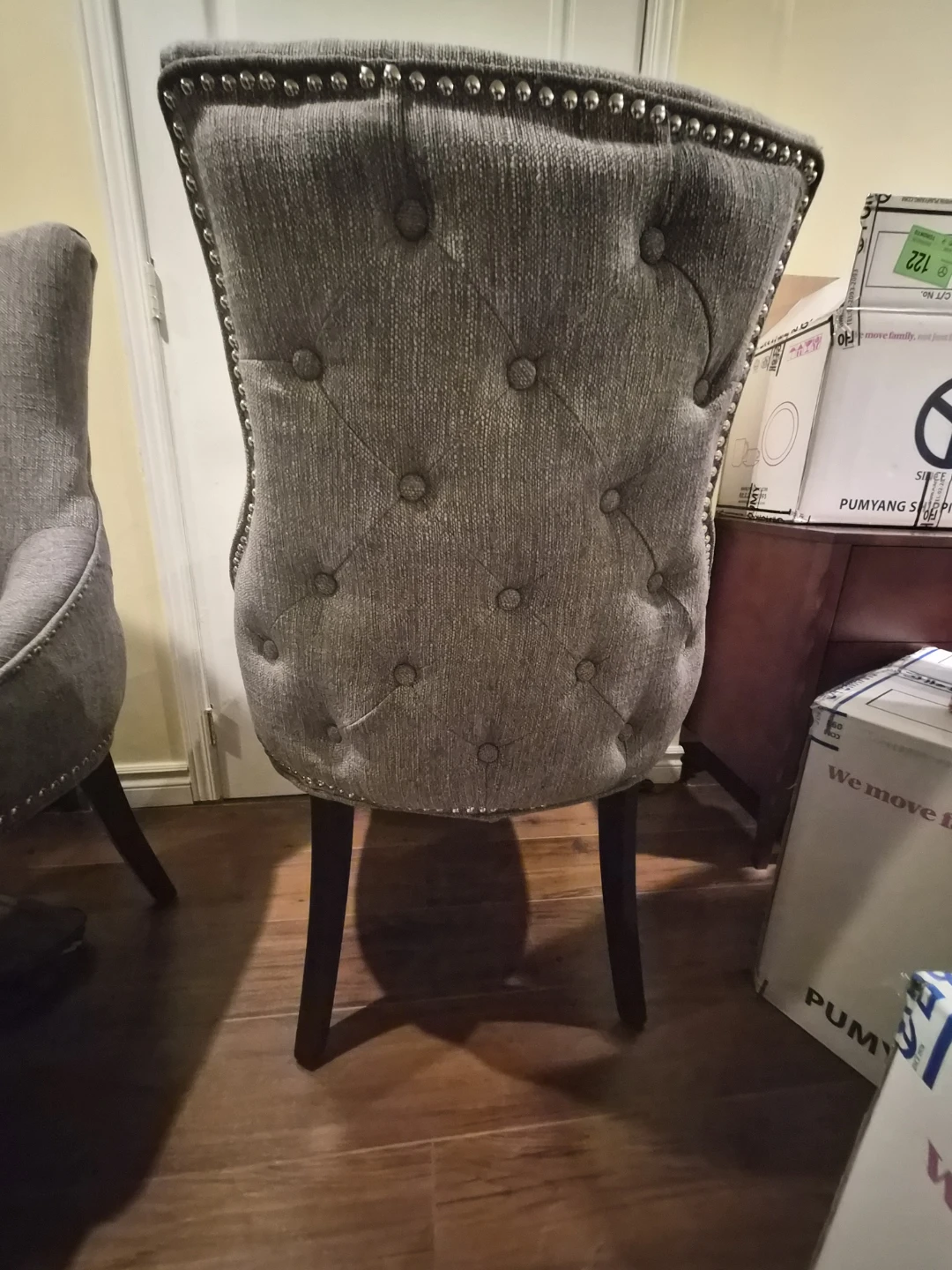 Grey Tufted Accent Chairs (Set of 2) - photo 3