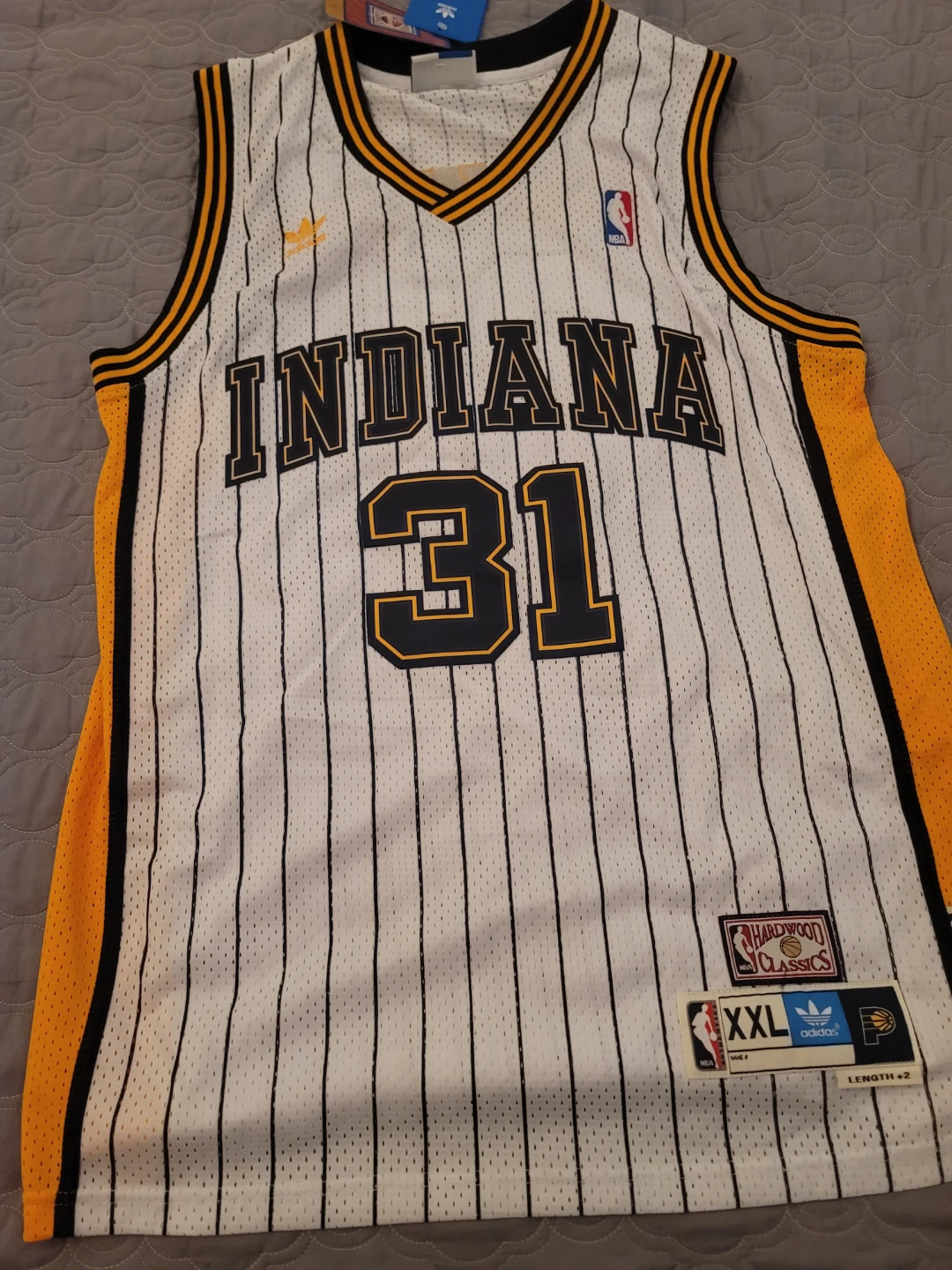 Adidas Hardwood Classics Reggie Miller Indiana Pacers Jersey XXL